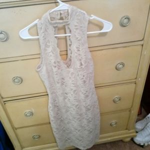 Lace dress light kacki tan